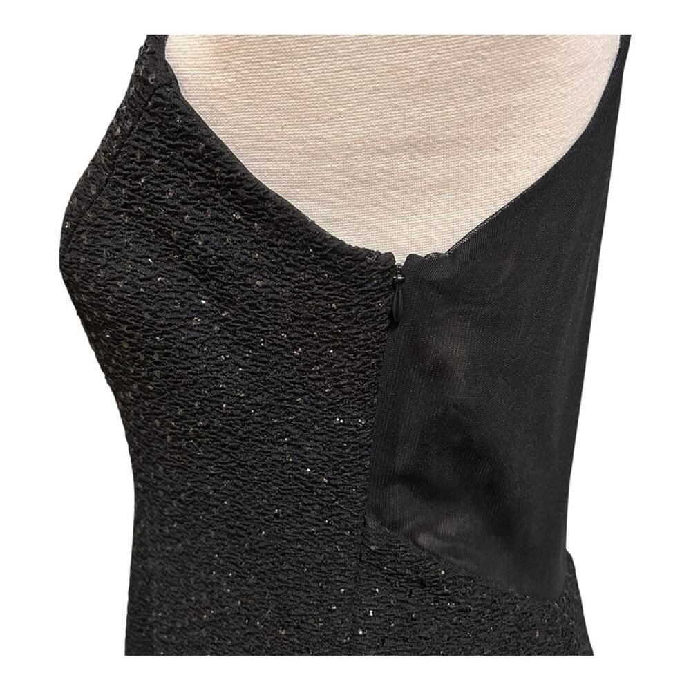 Betsy & Adam Black Sparkly Dress, Size 12, Beaded, Mini, Dinner, Gown, Prom - Picture 5 of 12